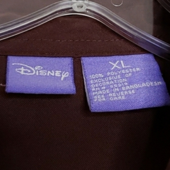 RARE Vintage Disney Faux Suede Button Down Shirt Unisex Collectible Fall Winter - Picture 5 of 7